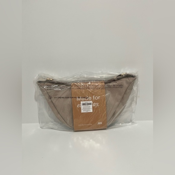 July Everyday Crescent Bag NEW khaki cotton canvas crossbody - Picture 6 of 6